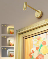 Picture Light for Wall, Battery Operated Art Light for Paintings CCT Dimmable Recharging Gallery Battery Wall Light with Remote Control for Living Room Gallery Dartboard Art Bathroom Gold - wall sconce - AIBOO