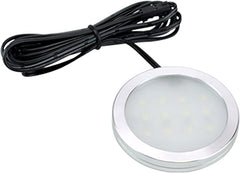 90-130V Triac Dimmable LED Under Cabinet 6 Puck Lights Kit with Hardwired Power Supply Unit for Kitchen Closet Acceent Lighting(Warm White,12W)