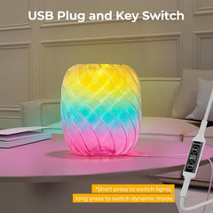 Puck Lights 5V Single USB Powered,RGB Color Temperature Adjustable & Dimmable Under Cabinet Light,3D Printer LED Lamp Kit for Cabinet,Wardrobe,Showcase 2 Pack