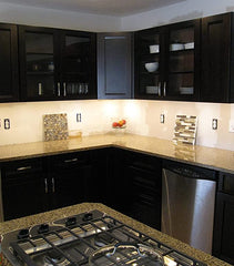 90-130V Triac Dimmable LED Under Cabinet 6 Puck Lights Kit with Hardwired Power Supply Unit for Kitchen Closet Acceent Lighting(Warm White,12W)