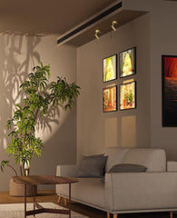 Spot Lights Indoor, Rechargeable Picture Light with Remote, Dimmable CCT Spotlight for Wall Art, 6000mAh Battery Uplights Indoor with Timer for Plant Artwork Painting Sofa Corner Light Gold - Wall Lamp - AIBOO