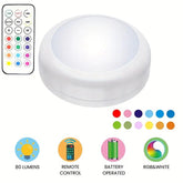 3pcs/6pcs Set, LED. Remote Control, RGBW 16 Adjustable Colors, Battery Powered, Cabinet Light, Night Light, Range Light, Decorative Light, Bedroom, Living Room,(Excluding Batteries)