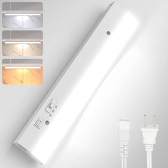 12-Zoll-LED-Arbeitsbeleuchtung unter dem Schrank für die Küche, steckbares Schranklicht, dimmbares Unterschranklicht, 3 Farben 3000 K/4000 K/5000 K