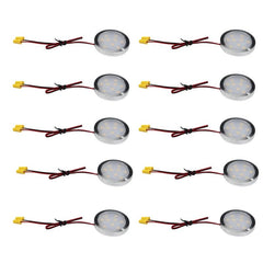12 V LED-Unterbaubeleuchtung, schlankes Aluminium, 2 W, 30 cm, festverdrahtet, runde, flache Puck-Leuchten für die Beleuchtung von Küchentheken