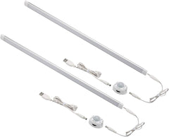 LED Motion Sensor Cabinet Light,2 Pack USB Powered Closet Night Light,20 inch Under Counter Lighting Kit with Automatic Shut Off Timer for Kitchen Pantry Wardrobe Cupboard (Natural White 4000K)