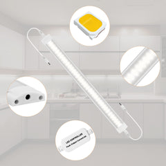 Under Cabinet Lights with Remote, Cabinet Strip Lights for Monitor, 30cm or 50cm USB Under Cupboard Lights with Timer, for Kitchen Display Shelf Curio Cabinet, Neutral White (4000K)