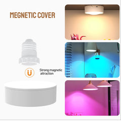 Under Cabinet Kitchen Lights Rechargeable with Remote 2 Pack,White Light+RGB E26/E27 Battery Operated Bulbs with Remote Control and Timer Dimmable Light Bulb for Wall Sconces,Home