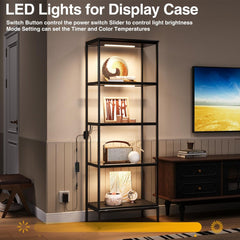 Under Cabinet Lighting, Timer & CCT with Slider Dimmer, Plug - in 12Inch 12W Lights for Gun Safe, Curio Cabinet, Kitchen, Bookshelf (4 Bars Kit) - under cabinet lighting kit - AIBOO