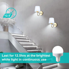 E27 USB Rechargeable LED Bulbs with 15 Colour Changing, Battery Light Bulbs with Magnetic Base Detachable, Wireless E27 Dimmable LED Bulbs with Remote for Wall Lights and Table Lamps 2 Pack
