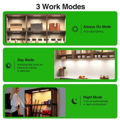 Under Counter Lights, 1800mAh Rechargeable Gun Safe Lights Motion Sensor Lights,3 Pack 8 inch Under Cabinet Lighting,3 Color Temperatures Magnetic Closet Lights for Kitchen, Stairs,Wardrobe - cabinet lights - AIBOO