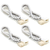 Câbles extensibles flexibles pour éclairage de cuisine sous armoire AIBOO 4 broches RVB LED à changement de couleur 1,5 m (59 pouces) Rallonges (cordons blancs à 4 broches)