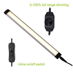 Verknüpfbare 12-V-LED-Lichtleiste unter dem Schrank mit Dimmer und Adapter (2700 K/6000 K, 4 Lichter)