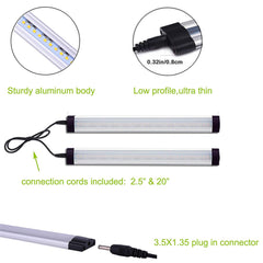 Verknüpfbare 12-V-LED-Lichtleiste unter dem Schrank mit Dimmer und Adapter (2700 K/6000 K, 4 Lichter)