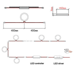 AIBOO Linkable Under Cabinet LED Lighting 12V Dimmable Puck Lights Hardwired with Wireless RF Remote Control for Kitchen Mood Lighting 8 Lights, NO Wall Plug