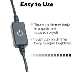 DC Dimmer Touch Switch Brightness 3A LED Dimmer for Single Color 12V-24V LED Strip Lamp Black/White
