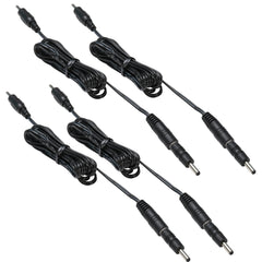 3,5 x 1,35 DC-Anschluss für Küchenlichtleiste, schwarze Kabel (4 Packungen)