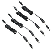 Connecteur CC 3,5 x 1,35 pour barre lumineuse de cuisine, cordons noirs (4 paquets)