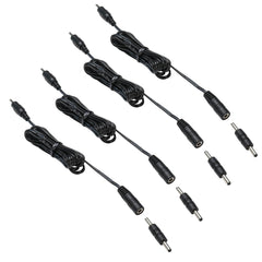 3,5 x 1,35 DC-Anschluss für Küchenlichtleiste, schwarze Kabel (4 Packungen)