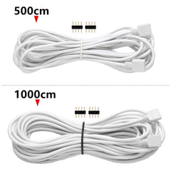 4 PIN RGB led connector Extension Cable cord Wire + 4pin connectors 1M for SMD 5050 3528 RGB LED Strip light 4Pcs/Lot