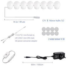 Makeup Mirror Lights (4000K, 16Bulbs, Plug in) Mirror Not Included