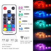Mini Remote Controller for RGB Color LED Strip Lights, RF Dimmer for 12V DC LED Ribbon, Wireless Remote Control (RGB)