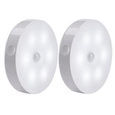 AIBOO Battery Powered LED Motion Sensor Puck Lights (2 Packs/Lot) - battery powered - AIBOO