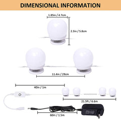 LED Vanity Mirror Lights,Hollywood Style Makeup Lighting kit for Mirror,Plug in Dimmable 3 Color Modes with 16 Light Bulbs for Dressing Room, Cosmetic Mirror, Tabletop (Mirror Not Include)