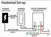 Puck lights compatible with wall dimmers