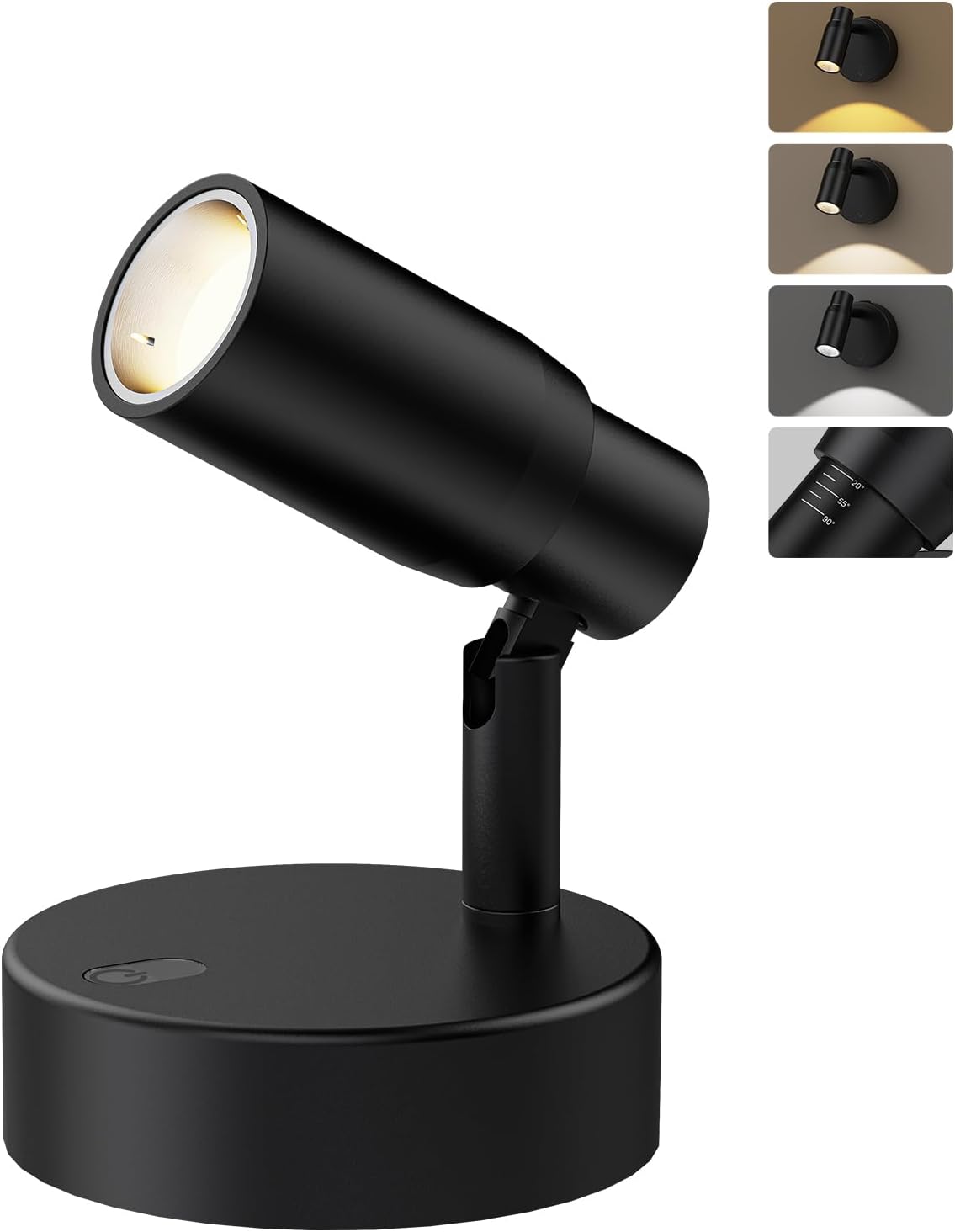 Zoomable Spot Light Indoor, Rechargeable Picture Light with Remote, Dimmable CCT Spotlight for Wall Art, Battery Uplight Indoor with Timer for Plant Artwork Painting Sofa Corner 1PC - wall sconce - AIBOO