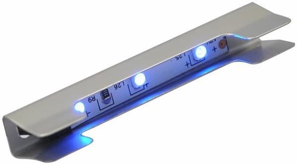 AIBOO LED-Unterbauleuchten-Set für Vitrinen zur Beleuchtung der Rückseite von Glaskantenregalen mit flexiblem Kabel und Clip mit HF-Fernbedienung (8 Lichter)