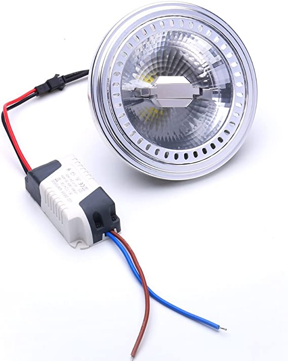 AIBOO COB 12 W AR111 G53 24 Grad 85 – 265 V 75 W Halogen-Strahler Ar111 Ersatz (Warmweiß, G53-Sockel)