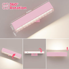 Wireless Vanity Light for Mirror - 4000mAh Rechargeable Stick On Makeup Light with CCT Modes & Dimmable Brightness, Cordless Lamp for Mirror, Vanity, Bathroom, Renter Friendly Gifts for Women