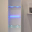Aiboo LED Glass Edge Clip Light Glass Shelf Lights with Remote Controller and US Power Adapter for Glass Shelf, Glass Cabinet, Countertop, Liquor Shelf, Book Shelf Decorative Lighting