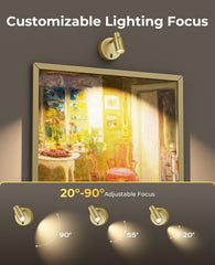 Spot Lights Indoor, Rechargeable Picture Light with Remote Battery Uplights