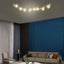 6 Lights LED Track Lighting Kit, Foldable Ceiling Spot Lighting with Flexibly Rotatable Head,GU10 Bulbs Not Included (Silver E26 Heads)