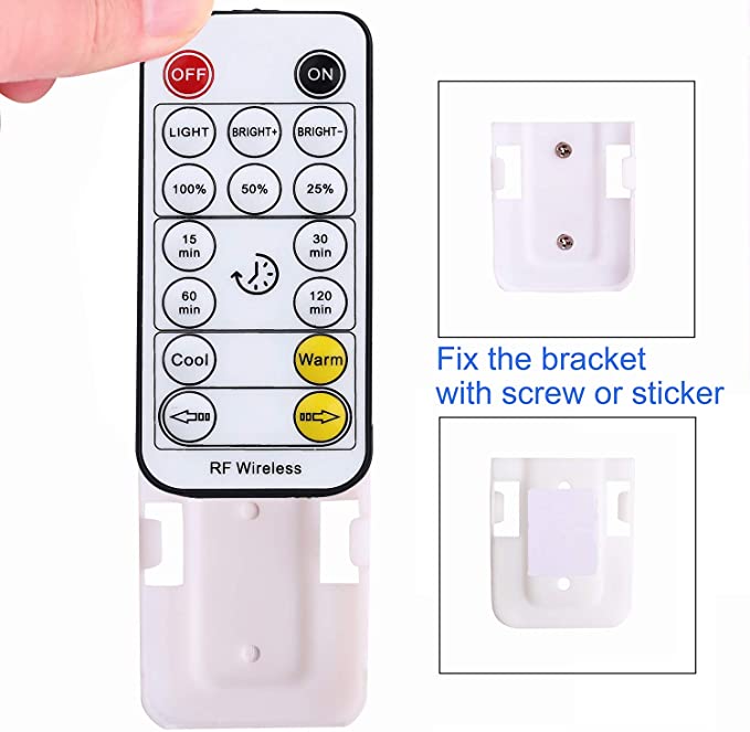 LED-Puck-Leuchten für unter den Schrank, Farbtemperatur einstellbar, Warmweiß, Doppelfarbe mit dimmbarer RF-Fernbedienung für stimmungsvolle Displaybeleuchtung in Küchenregalen (4 Lichter, 12 W)