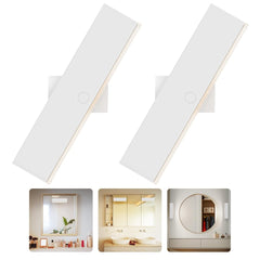 Wireless Vanity Lights for Mirror Set of 2 - 4000mAh Rechargeable Stick On Makeup Light with CCT Modes & Dimmable Brightness, Cordless Light for Mirror, Vanity, Bathroom, Renter Friendly - vanity light - AIBOO