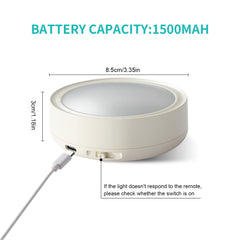 AIBOO Under-Unit Light Kitchen LED Battery Warm White with Wireless, Pack of 6 Under-Unit Light Kitchen Without Cable LED 3 Colour Temperatures Dimmable Cabinet Lighting for Under Cabinet Light