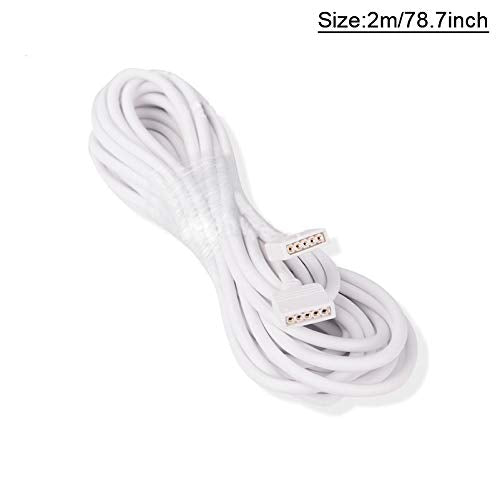 2pcs 78.7 Inches Extension Cords Cable Wire with 5 Pin Connectors for RGBW RGBWW Under Cabinet Strip Lights - extension cord - AIBOO