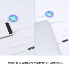 RGB Under Cabinet Lighting Kit,Color Changing LED Puck Light USB Powered Memory Function with Dimmable Switch Control Color Changing and Bright LEDs for Cabinet Counter Bedroom,Showcase,Closet - single light - AIBOO