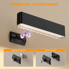 Battery Operated Wall Sconce Set of 2 Wireless Wall Lamp with Remote Control & Touch Control Rechargeable LED Wall Lights 3 Color Temperatures 360° Rotatable for Bedroom Living Room Black - wall sconce - AIBOO