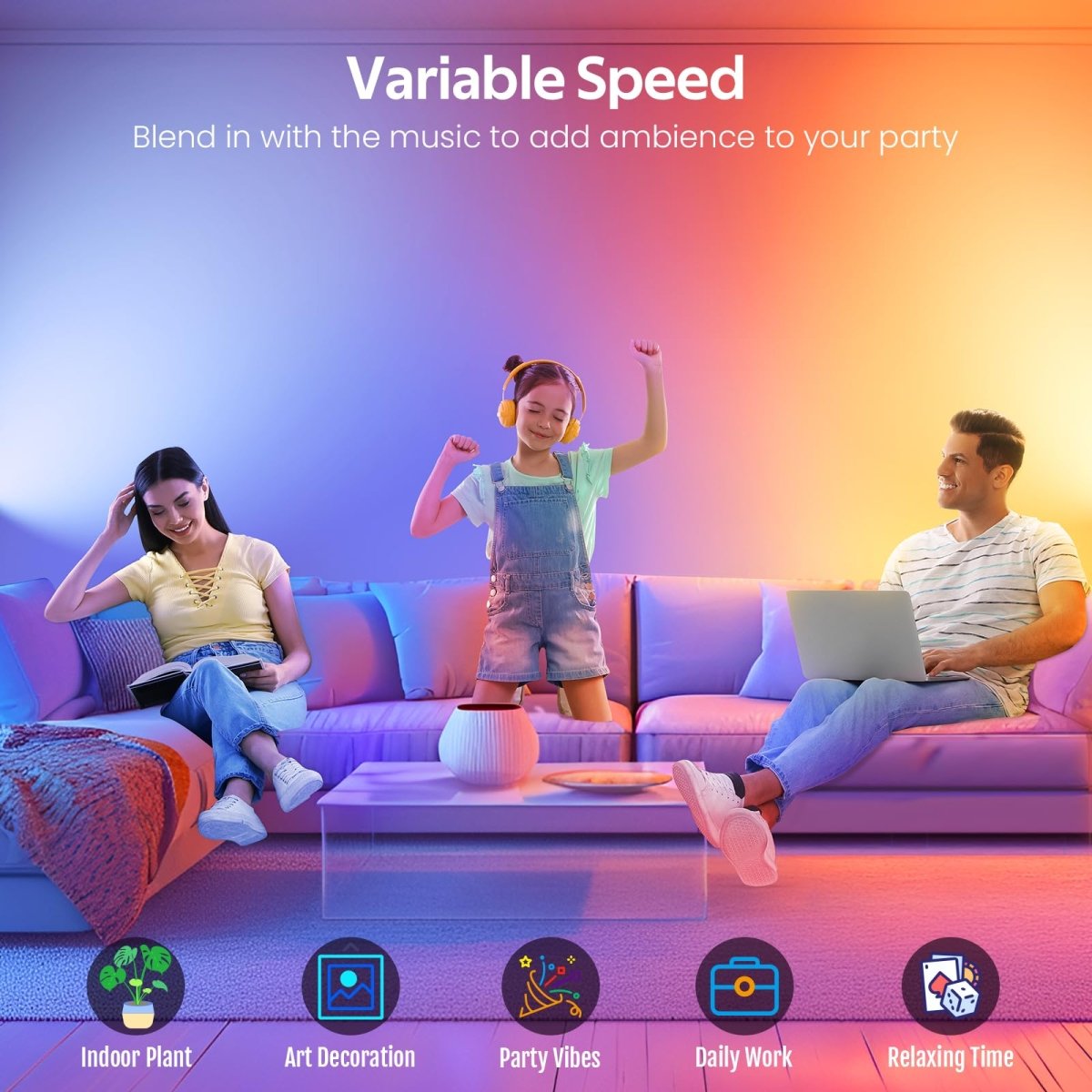 RGB and 3CCT LED Spot Lights Up Lights Indoor 20 Color Changing Dimmable Floor Spotlight Lamp with Remote & Foot Switch Accent Lighting for Plant Home Décor Picture - wall sconces - AIBOO