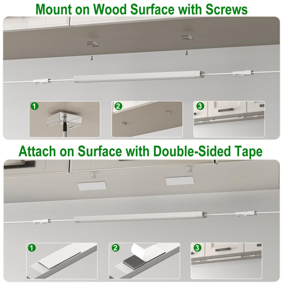 AIBOO Under Cabinet Lighting, Dimmable 12 inch Under Counter Lights, 120V Plug in & Hardwired, Linkable LED Closet Lights for Kitchen, Shelf, Workbench, Desk,Cupboard,Garage (12 PCS), Warm White 3000K - 120v cabinet lights - AIBOO