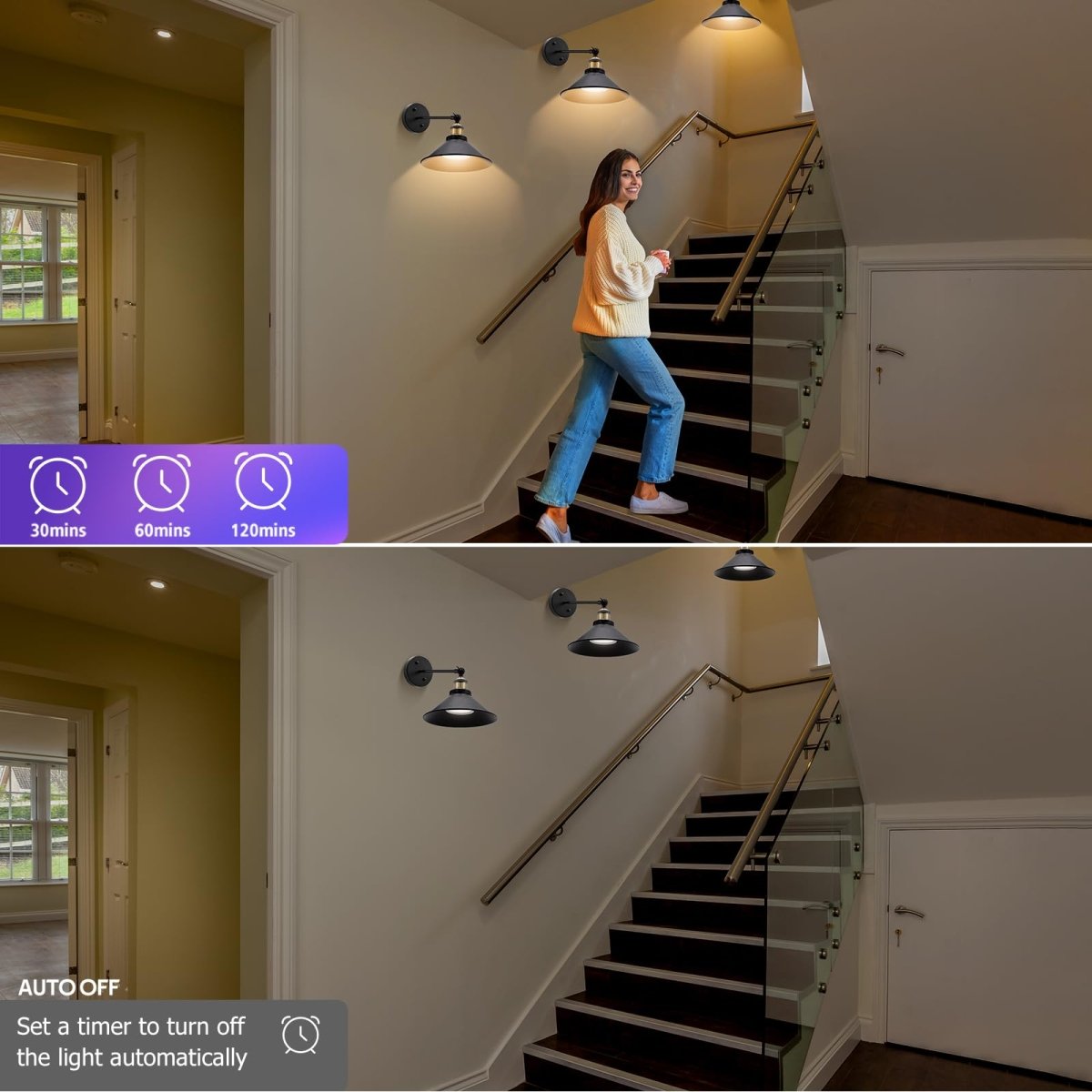 3000mAh Battery Rechargeable Light Bulbs Dimmable, 12RGB+CCT Color Changing Screw in Puck Light Bulbs, Non Hardwired LED E26 Bedroom Light Bulbs for Wall Sconce,Table Lamp(2 Pack) - light bulb - AIBOO