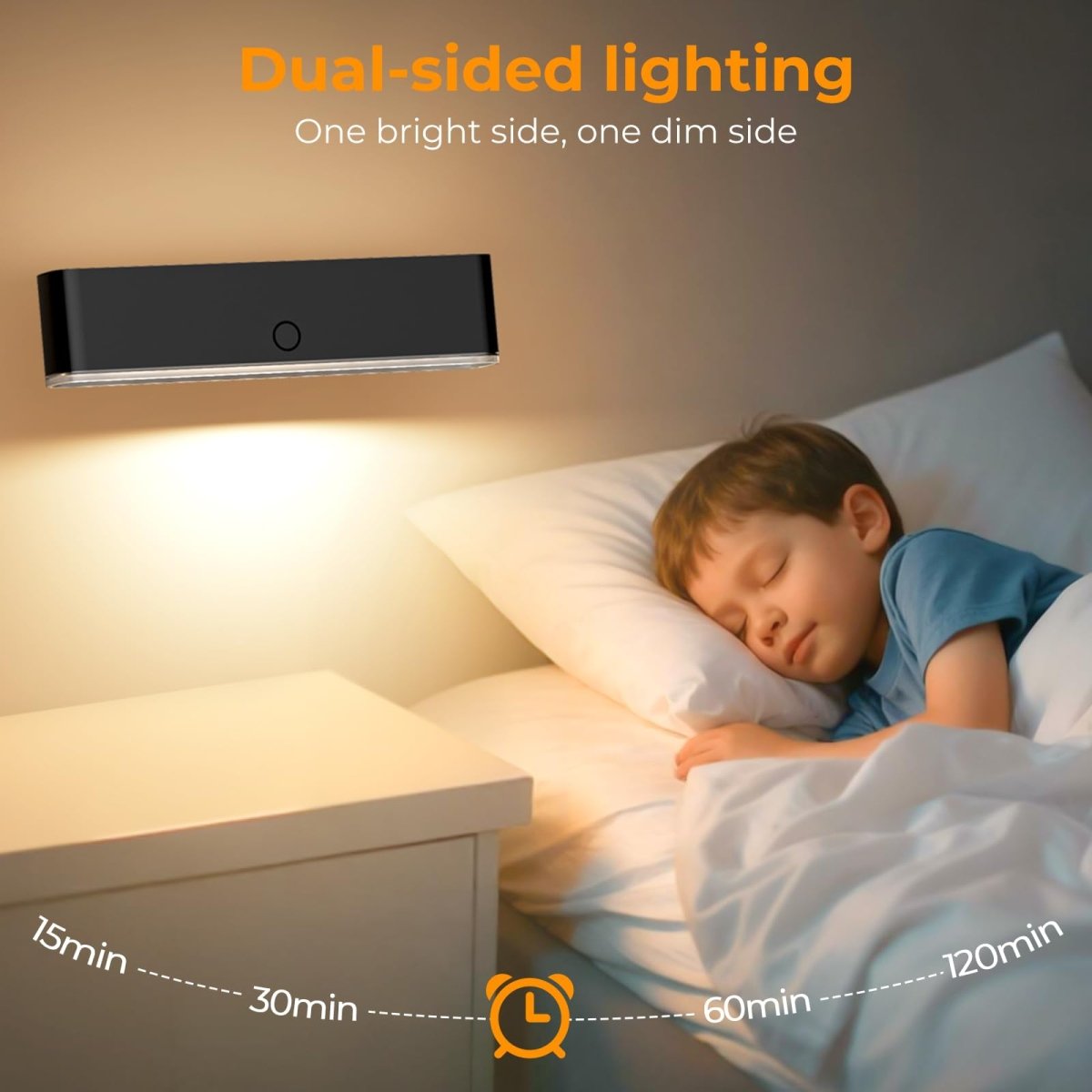 Battery Operated Wall Sconce Set of 2 Wireless Wall Lamp with Remote Control & Touch Control Rechargeable LED Wall Lights 3 Color Temperatures 360° Rotatable for Bedroom Living Room Black - wall sconce - AIBOO