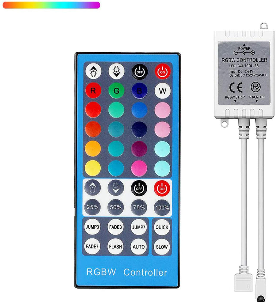 AIBOO IR Remote Controller 40 Keys RGBW Led Wireless Dimmer for RGB/RGBW 3528 5050 LED Strip Lights