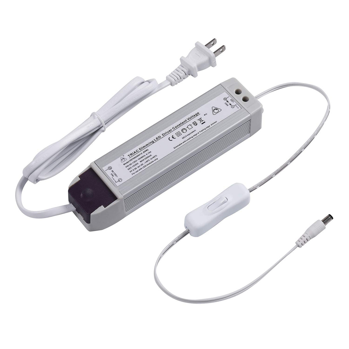 50 W 110 VAC auf 12 VDC Transformator, kompatibel mit Standard-Wanddimmern 