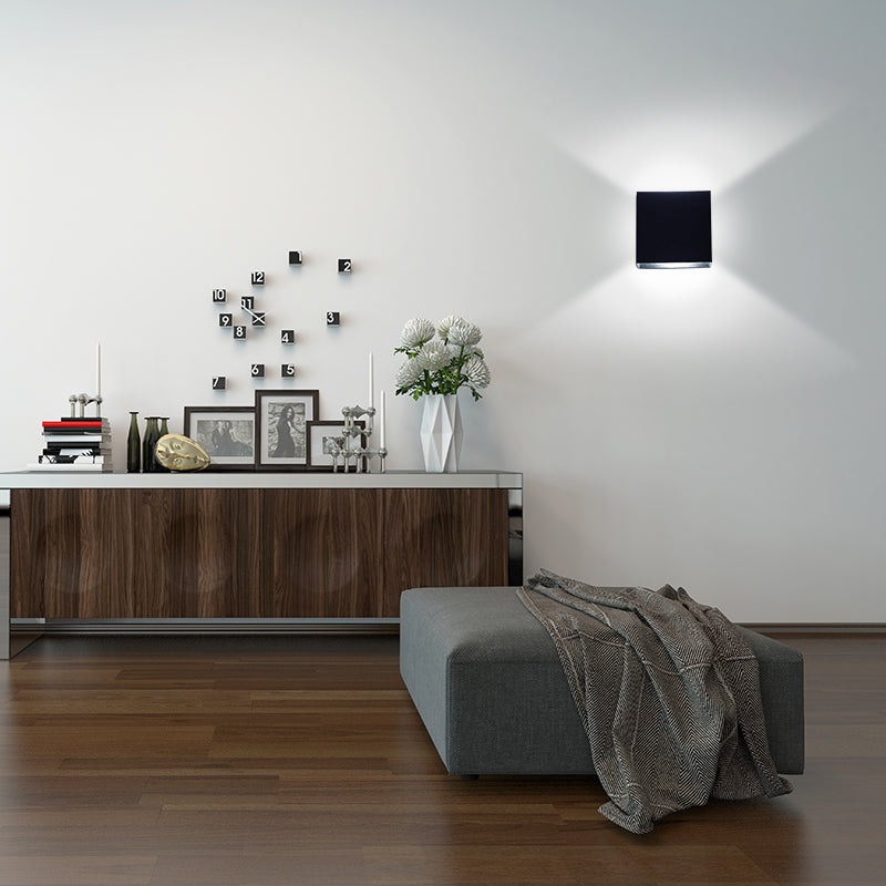 Waterproof LED Wall Light for Indoor Outdoor Lighting(12W Black, IP45)