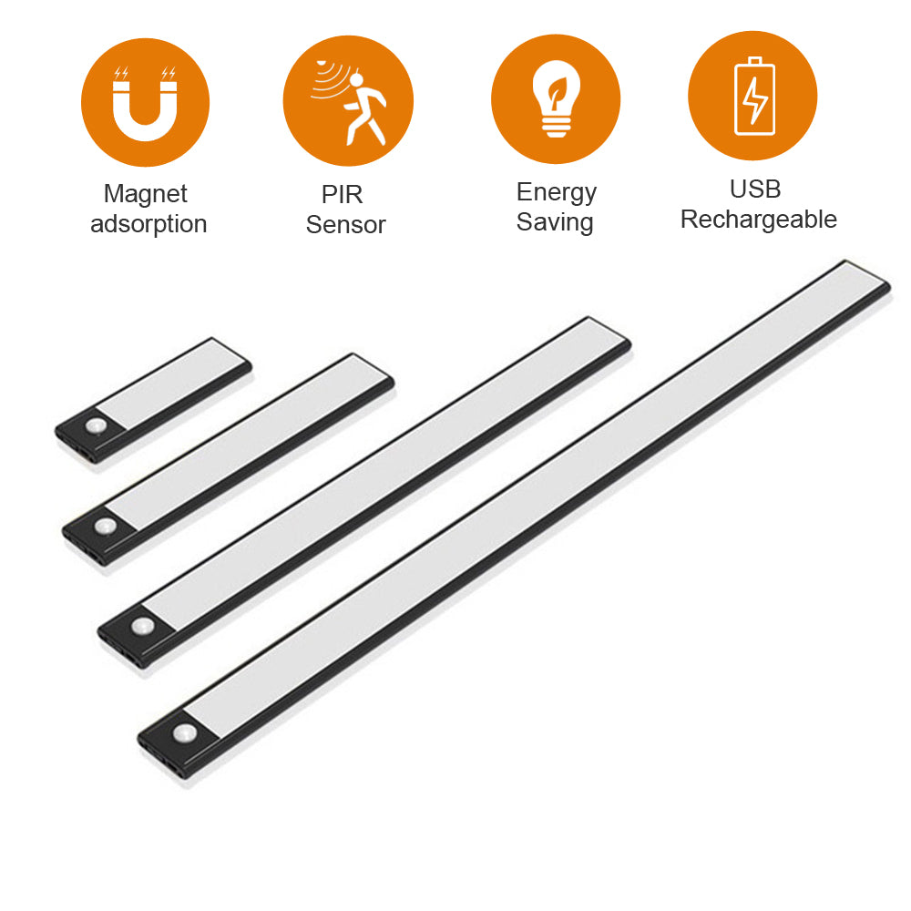 20/40CM PIR Bewegungssensor LED Unterschrankleuchte USB Aufladbare Kleiderschrank Schrank Schrank Magent installieren Ultradünne Wandlampe