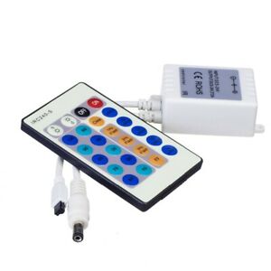 IRC240-S 24 Key IR Remote Led Dimmer Controller for 5050 3528 5630 Single Color Flexible Led Strip Rope lights Dimmer，12v 6a,DC5.52.1mm port